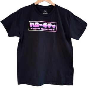 🌈 6/$60 Hello Kitty Sanrio Video Game Shirt Black Pink White Turquoise Size L